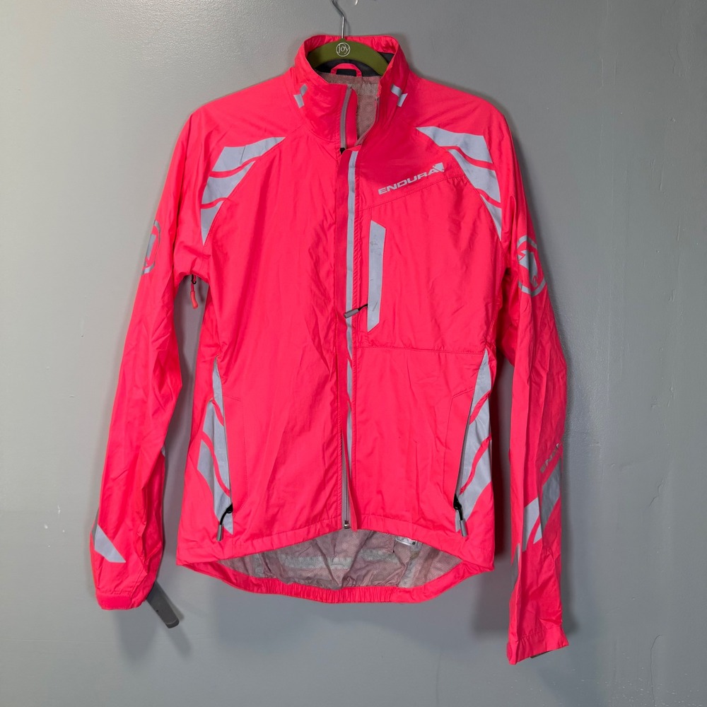 Endura Luminite II Waterproof‎ Cycling Jacket Neon Pink Reflective LED Womens M